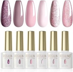 Opciones brillantes sin esmalte de uñas glitter