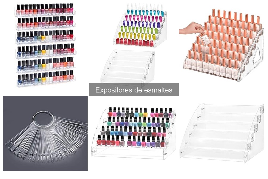 Accesorios esenciales para expositores de esmaltes de uñas