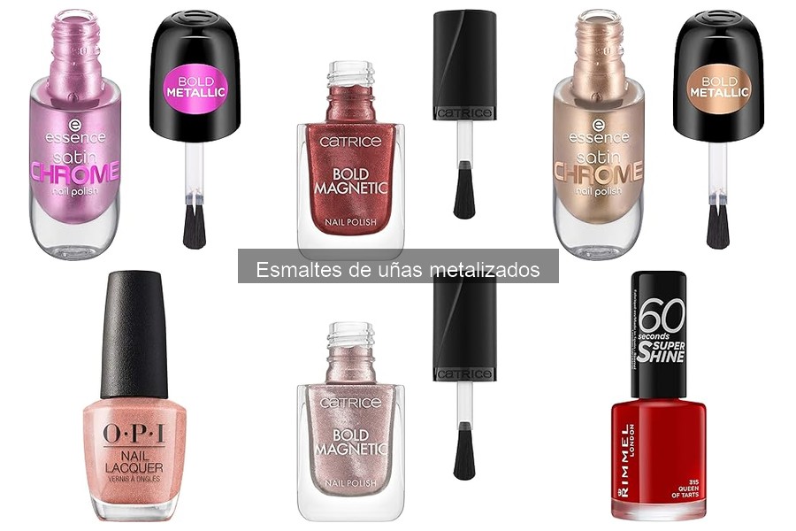 Alternativas a esmaltes de uñas metalizados: opciones brillantes