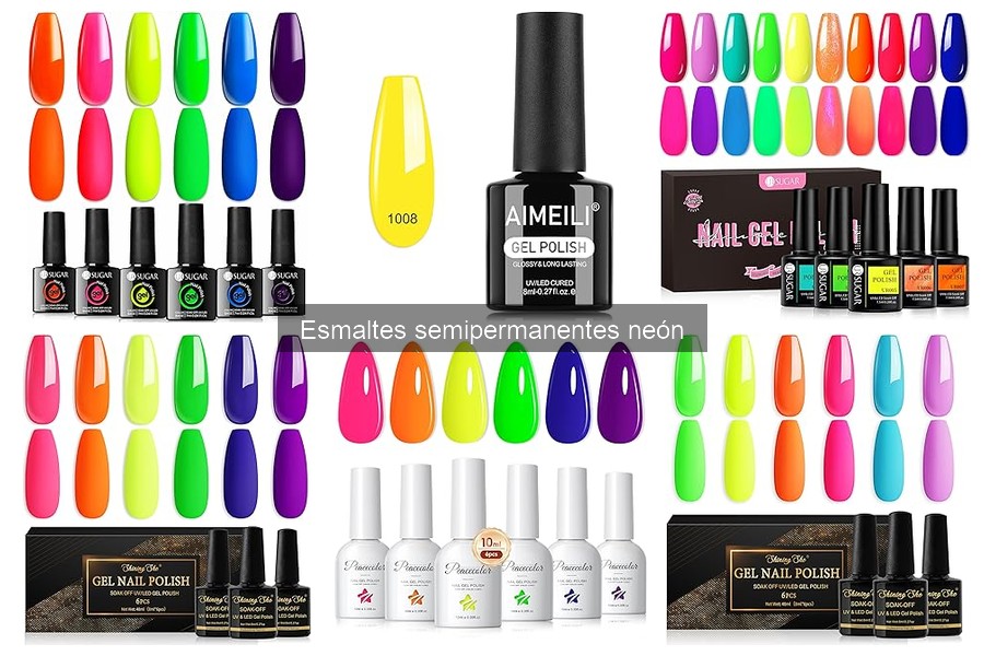 ** Alternativas a los esmaltes semipermanentes neón para tus uñas