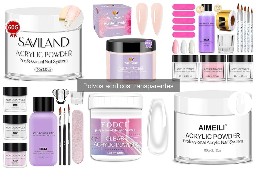 Alternativas a los polvos acrílicos transparentes para uñas
