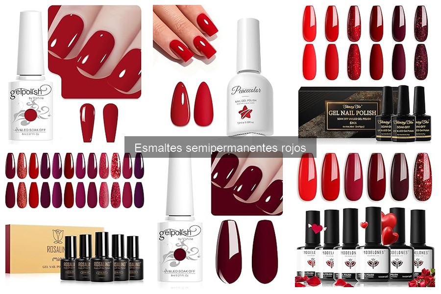 Alternativas al esmalte semipermanente rojo para manicura