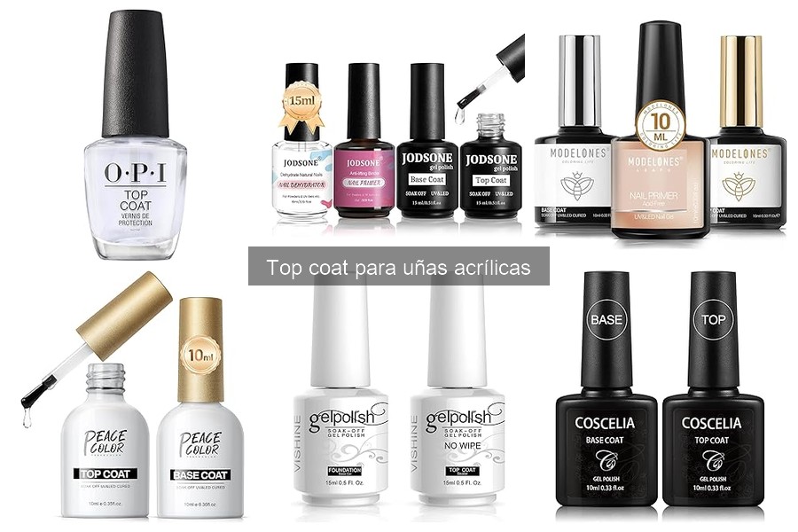 Alternativas al top coat para uñas acrílicas: opciones efectivas