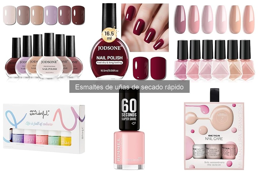Combina colores de esmaltes de uñas de secado rápido