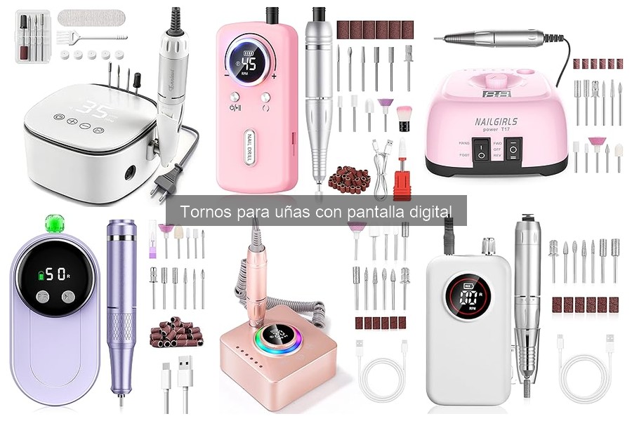 Cómo utilizar un torno para uñas con pantalla digital