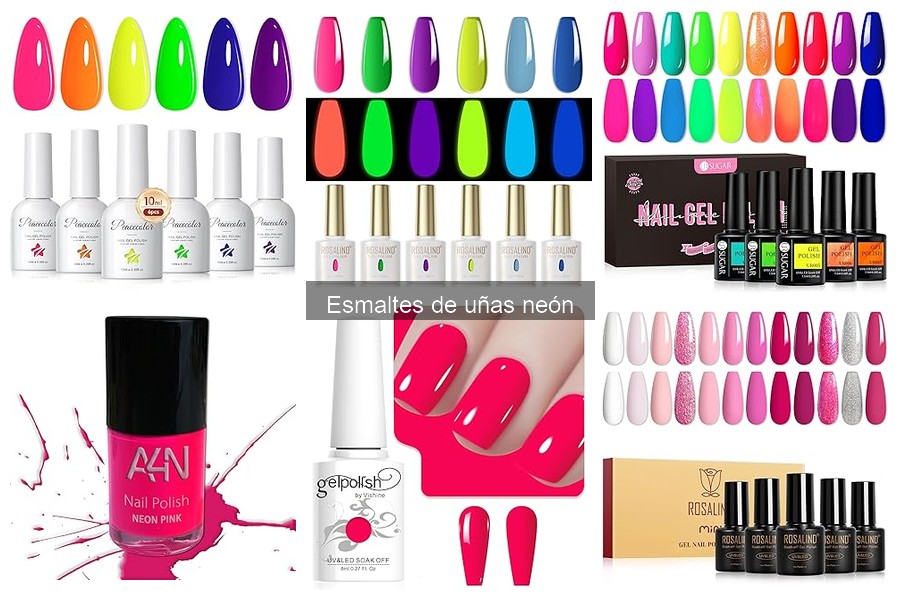 Comparativa de esmaltes de uñas neón: Shining She, AIMEILI y ROSALIND