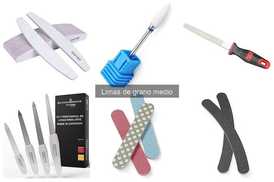 Comparativa de limas de grano medio para manicura