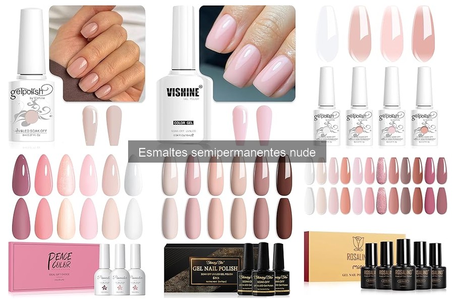 ** Comparativa de los mejores esmaltes semipermanentes nude
