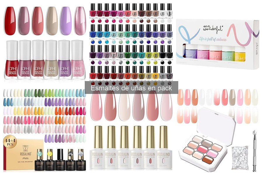 Comparativa de marcas de esmaltes de uñas en pack