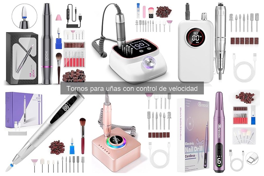 Comparativa de tornos para uñas con control de velocidad