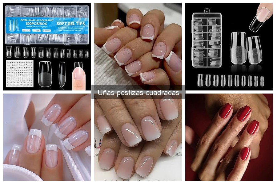 Comparativa Uñas Postizas Cuadradas vs Almohadadas