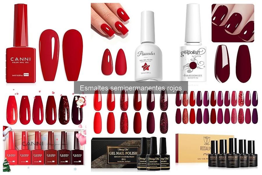 Efectos de los esmaltes semipermanentes rojos en uñas débiles