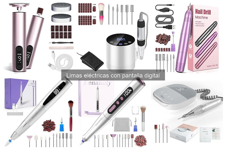 Mantenimiento de limas eléctricas con pantalla digital