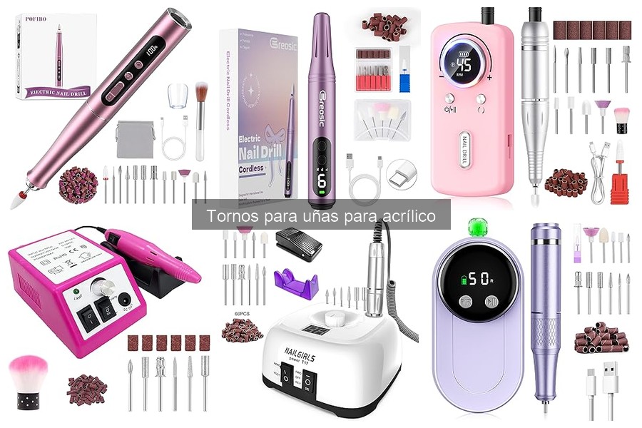 Mejores accesorios para tornos de uñas acrílicos