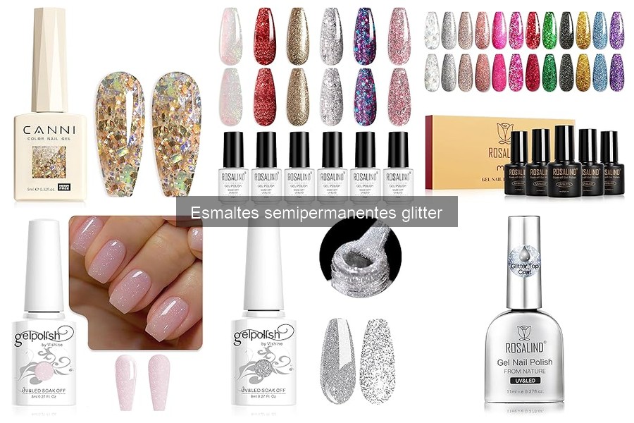 Mejores ofertas de esmaltes semipermanentes glitter