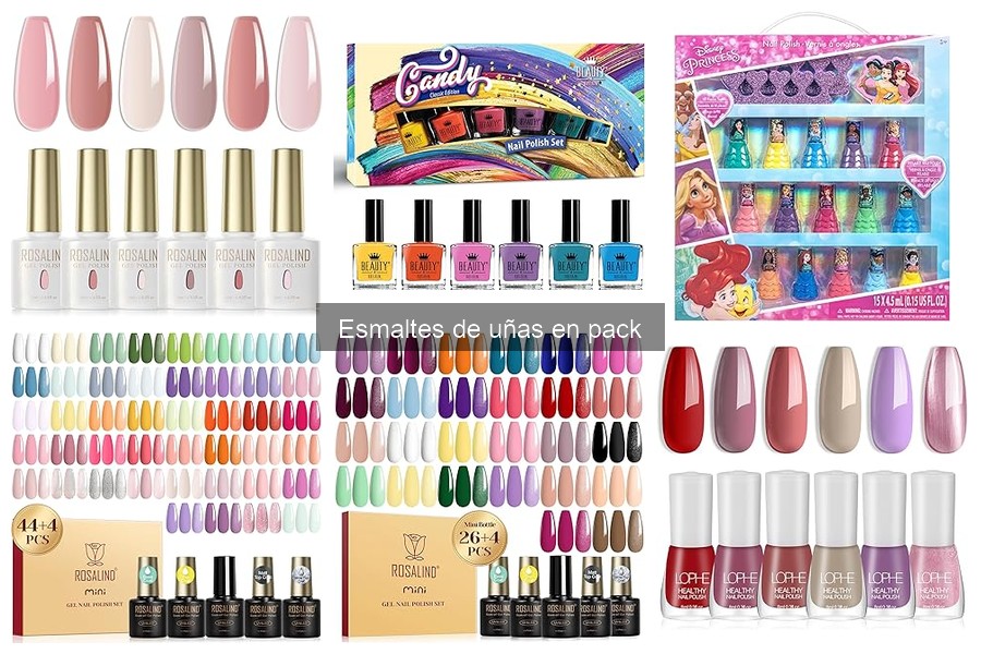 ¿Qué incluye un pack típico de esmaltes de uñas?