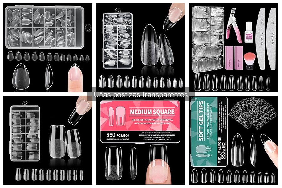 Qué son las uñas postizas transparentes: materiales y características