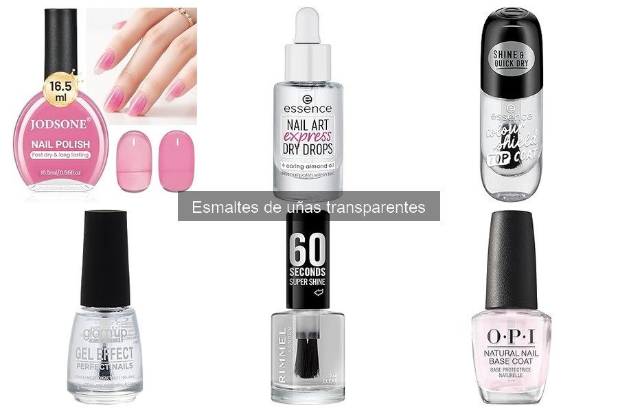 Tipos de esmaltes de uñas transparentes y sus usos