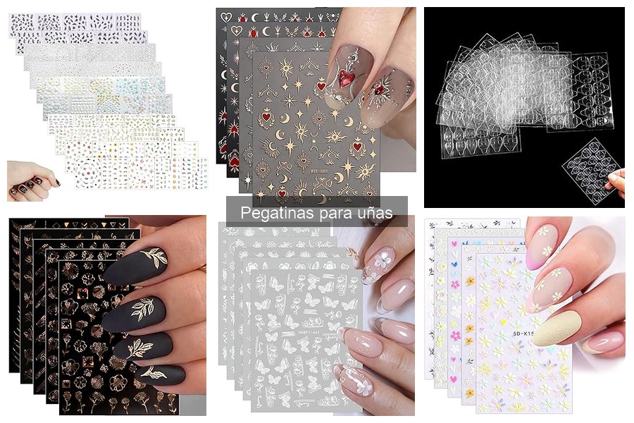 Tipos de pegatinas para uñas: guías y estilos