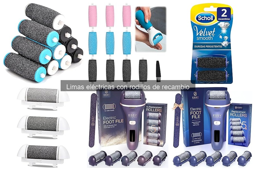 Tipos de rodillos compatibles con limas eléctricas
