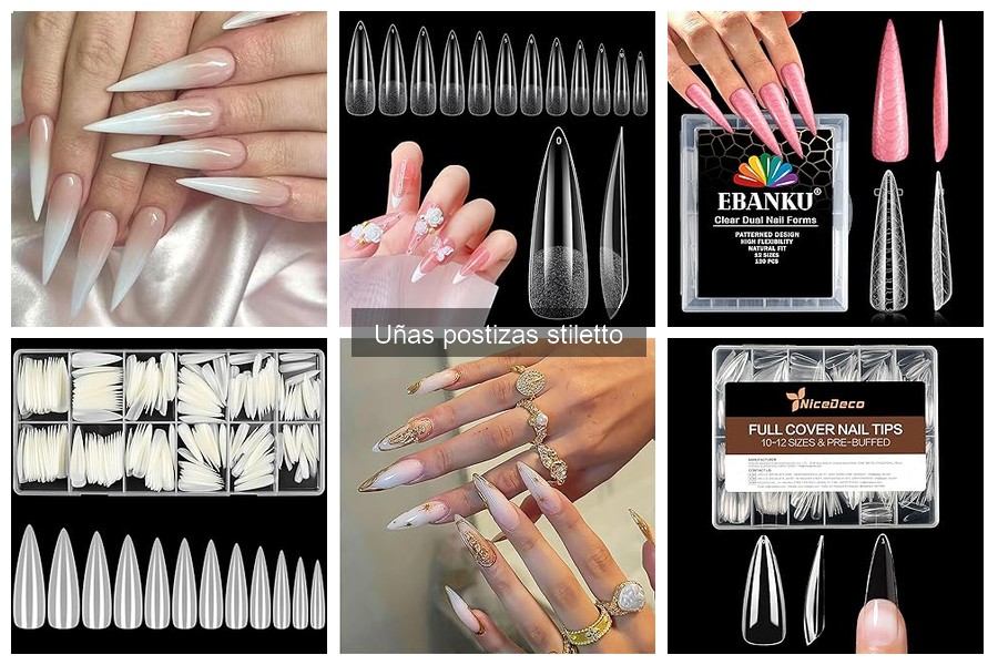 Uñas postizas stiletto elegantes para ocasiones especiales