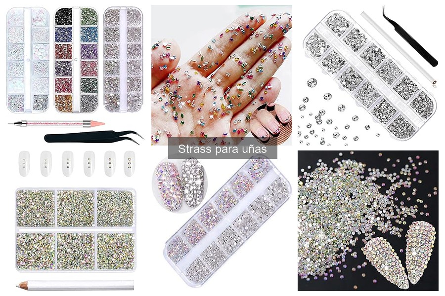 Ventajas y desventajas de usar strass en las uñas